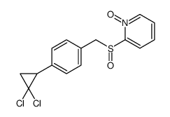 2-[[4-(2,2-dichlorocyclopropyl)phenyl]methylsulfinyl]-1-oxidopyridin-1-ium Structure
