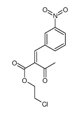 2-(3-硝基苯亚甲基)-3-氧代丁酸-2-氯乙酯结构式