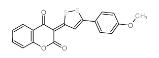 3-[5-(4-methoxyphenyl)dithiol-3-ylidene]chromene-2,4-dione结构式