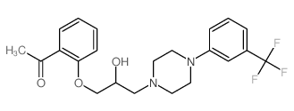 Ethanone, 1-[2-[2-hydroxy-3-[4-[3- (trifluoromethyl)phenyl]-1-piperazinyl]pro poxy]phenyl]- Structure