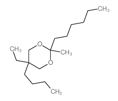 1,3-Dioxane,5-butyl-5-ethyl-2-hexyl-2-methyl-结构式