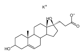 3,17-Dihydroxyandrost-5-ene-17-propionic acid phtassium salt Structure