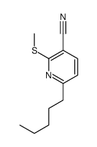 2-methylsulfanyl-6-pentylpyridine-3-carbonitrile Structure