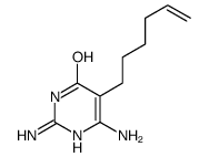 2,6-diamino-5-hex-5-enyl-1H-pyrimidin-4-one结构式