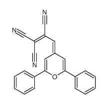 3-(2,6-diphenylpyran-4-ylidene)prop-1-ene-1,1,2-tricarbonitrile结构式