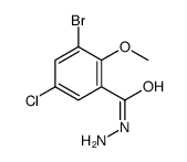 3-bromo-5-chloro-2-methoxybenzohydrazide Structure