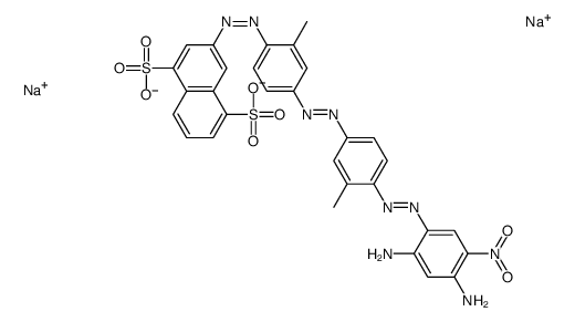disodium 3-[[4-[[4-[(2,4-diamino-5-nitrophenyl)azo]-m-tolyl]azo]-o-tolyl]azo]naphthalene-1,5-disulphonate Structure