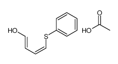 acetic acid,4-phenylsulfanylbuta-1,3-dien-1-ol Structure