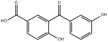 4-Hydroxy-3-(3-hydroxybenzoyl)benzoic acid结构式