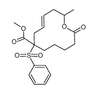 (E)-methyl 2-methyl-12-oxo-7-(phenylsulfonyl)oxacyclododec-4-ene-7-carboxylate Structure