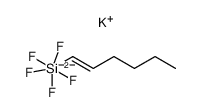 potassium (E)-1-hexenylpentafluorosilicate Structure