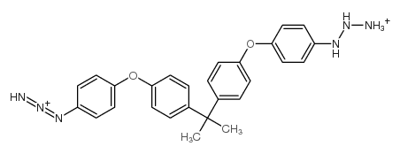 imino-[4-[4-[2-[4-[4-(iminoazaniumylideneamino)phenoxy]phenyl]propan-2-yl]phenoxy]phenyl]imino-azanium Structure