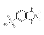 (2-azanidyl-5-sulfo-phenyl)azanide; dichloroplatinum structure