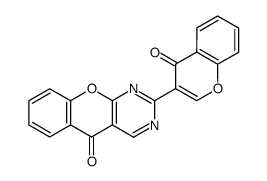 2-(4-oxo-4H-[1]benzopyran-3-yl) [1] benzopyrano[3,2-e]pyrimidin-5(5H)-one结构式
