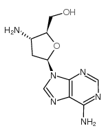 3'-Amino-2',3'-dideoxyadenosine structure