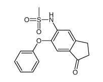 5-methylsulfonylamino-6-phenoxy-1-indanone结构式