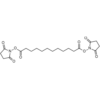 双(2,5-二氧代吡咯烷-1-基)十二烷二酸酯结构式