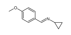 Cyclopropanamine, N-[(4-methoxyphenyl)methylene]- (9CI) Structure