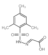 2-[(2,4,6-trimethylphenyl)sulfonylhydrazinylidene]acetic acid Structure