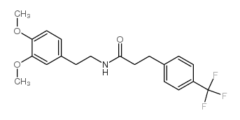 N-[2-(3,4-二甲氧基苯基)乙基]-3-(4-三氟甲基苯基)丙酰胺结构式