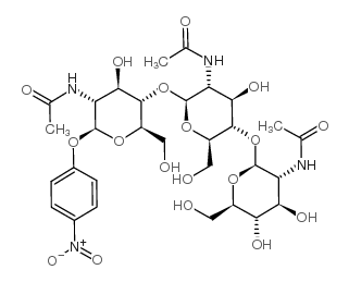 4-硝基苯基β-DN,N',N''-三乙酰基壳三糖结构式