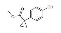 1-(4-hydroxy-phenyl)-cyclopropanecarboxylic acid methyl ester structure