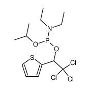 isopropyl (2,2,2-trichloro-1-(thiophen-2-yl)ethyl) diethylphosphoramidite Structure