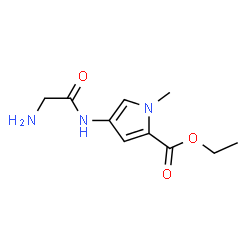 1H-Pyrrole-2-carboxylicacid,4-[(aminoacetyl)amino]-1-methyl-,ethylester(9CI) Structure