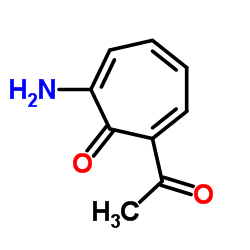 2,4,6-Cycloheptatrien-1-one,2-acetyl-7-amino-(9CI) Structure
