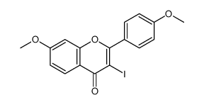 3-iodo-7-methoxy-2-(4-methoxyphenyl)chromen-4-one Structure