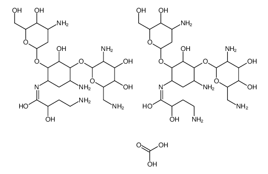 1-N-((S)-4-amino-2-hydroxybutyryl)-2''-deoxykanamycin B结构式