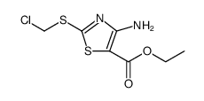 5-Thiazolecarboxylic acid, 4-amino-2-[(chloromethyl)thio]-, ethyl ester Structure