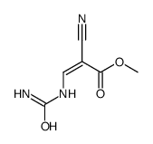 methyl 3-(carbamoylamino)-2-cyanoprop-2-enoate结构式