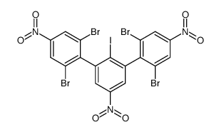 2,6,2'',6''-tetrabromo-2'-iodo-4,5',4''-trinitro-m-terphenyl结构式