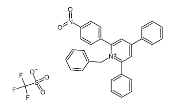 1-benzyl-2-(4'-nitrophenyl)-4,6-diphenylpyridinium triflate Structure