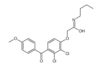 N-butyl-2-[2,3-dichloro-4-(4-methoxybenzoyl)phenoxy]acetamide结构式
