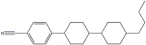 4-[反-4-(反-4-丁基环己基)环己基]苄腈结构式
