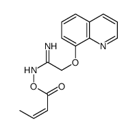 [(1-amino-2-quinolin-8-yloxyethylidene)amino] but-2-enoate Structure