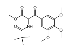 2-(2,2-Dimethyl-propionylamino)-3-oxo-3-(3,4,5-trimethoxy-phenyl)-propionic acid methyl ester结构式