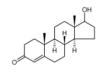 Androst-4-en-3-one, 17-hydroxy结构式