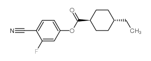 反式-4-乙基环己烷羧酸-4-氰基-3-氟苯酯结构式