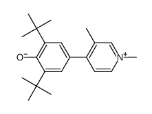 2,6-di-tert-butyl-4-(1,3-dimethylpyridinium-4-yl)phenolate结构式