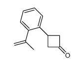 3-(2-prop-1-en-2-ylphenyl)cyclobutan-1-one结构式
