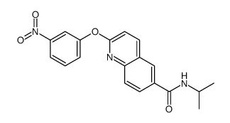 2-(3-nitrophenoxy)-N-propan-2-ylquinoline-6-carboxamide结构式