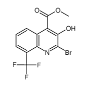 methyl 2-bromo-3-hydroxy-8-(trifluoromethyl)quinoline-4-carboxylate Structure