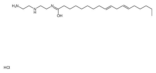 (9Z,12Z)-N-[2-[(2-aminoethyl)amino]ethyl]octadeca-9,12-dien-1-amide hydrochloride Structure