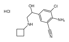 2-amino-3-chloro-5-[2-(cyclobutylamino)-1-hydroxyethyl]benzonitrile,hydrochloride Structure