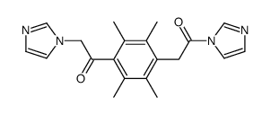 1-imidazol-1-yl-2-[4-(2-imidazol-1-ylacetyl)-2,3,5,6-tetramethylphenyl]ethanone结构式