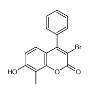 3-bromo-7-hydroxy-8-methyl-4-phenyl-2H-chromen-2-one结构式