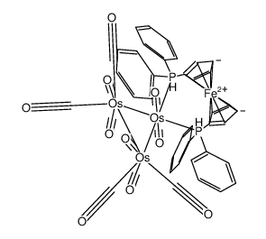 [Os3(CO)10(κ2-1,1'-bis(diphenylphosphino)ferrocene)]结构式